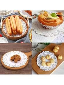 100/50pcs Round Lace Paper Doilies, Suitable For Fried Foods, Desserts, Cookies, Wedding Table Decor, Cookie Cake Mats, Kitchen Utensils, Kitchen Accessories, Kitchen Supplies, Halloween, Christmas - View 4