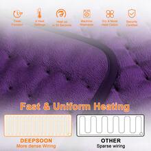 Deepsoon Extra Large Heating Pad - Available Sizes: 40 Inches X 20 Inches, 33 Inches X 17 Inches, 24 Inches X 12 Inches. It Has 6 Temperature Settings And 4 Timer Settings. This Portable Electric Heating Pad Is Designed Specifically For Thermal Therapy Of The Back, Neck, Shoulders, And Legs; It Can Be Machine Washed And Is An Ideal Gift For Father's Day Or Birthdays - Now Upgraded! - View 7