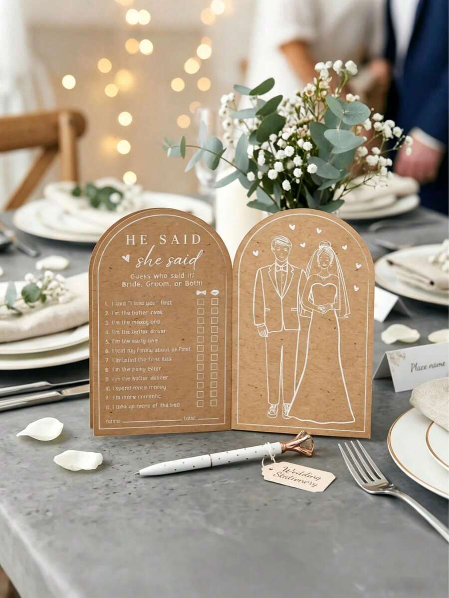 Bộ trò chơi đoán váy cưới (40/20 chiếc/1 bộ) - Đồ dùng trang trí tiệc cưới - Trò chơi tự làm cho khách mời dự tiệc cưới, trò chơi "Váy cưới", trò chơi đoán tương tác và trang trí đám cưới, quà tặng cầu hôn phù dâu, giải trí cho khách mời đám cưới, trang trí đám cưới vui nhộn, quà tặng tiệc tùng. - B - Xem 1