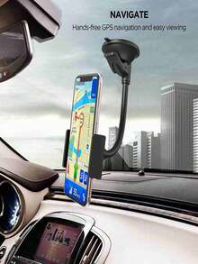 Giá đỡ điện thoại gắn kính chắn gió ô tô dạng tay dài, xoay 360° với giác hút linh hoạt. - A - Xem 2
