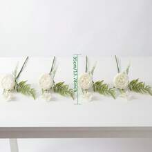 4pcs Lemon Branches, Suitable For Spring Decor, Window Display, Living Room, Bedroom, Bathroom, Kitchen, Wedding, Holiday, Indoor Tabletop Decoration - Waterweed Peony - 4pcs - View 2