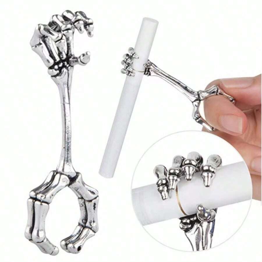 1 chiếc nhẫn đeo ngón tay hình tẩu thuốc xương. - Xem 1