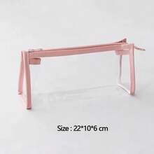 Hộp bút trong suốt, túi đựng bút đơn giản dung tích lớn, túi đựng mỹ phẩm Kawaii, đồ dùng học tập và văn phòng phẩm. - Phiên bản trong suốt - Xem 8