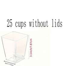 20/50/100 piezas Vasos reutilizables de 5 onzas con/sin tapas - Vasos de fiesta multiusos transparentes para pudín de plátano, parfait de yogur, pastel de mousse y helado - Duraderos y apilables, adecuados para cumpleaños, bodas, suministros para fiestas, catering de bodas - Recipientes para preparación de alimentos para fiestas, diseño apilable, material ligero, organizadores de eventos - transparente - Ver 11