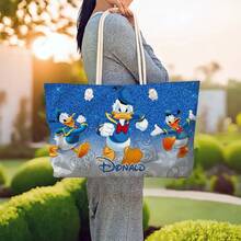 Disney 16*12 Inch Large Capacity Women's Handbag/Tote Bag, Printed With Mickey Mouse Pattern, 1 Pc - Mouse - View 3