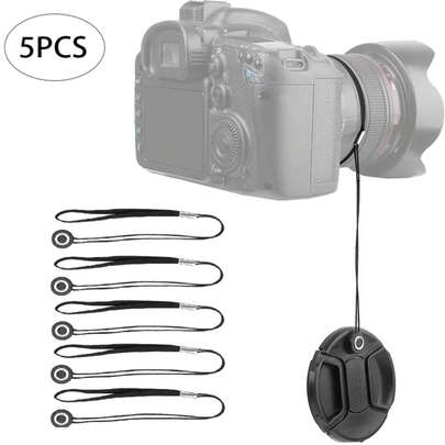 Universal Camera Lens Cap Lanyard, Durable Protective Cord, Portable Anti-Drop Hanging Strap, Convenient Lens Cord