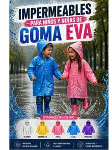 Impermeable Infantil para Niño Protección Contra Lluvia Cómodo y Duradero (Puede haber una ligera diferencia de color en el producto real debido a la luz, la pantalla y otras razones) - Unisex Amarillo - Ver 3