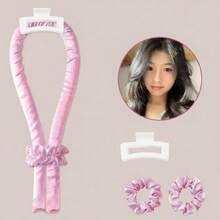 Heatless Curling Set – Overnight Soft Sponge Rollers, Long-Lasting Big Waves & Curls - Pink - View 6