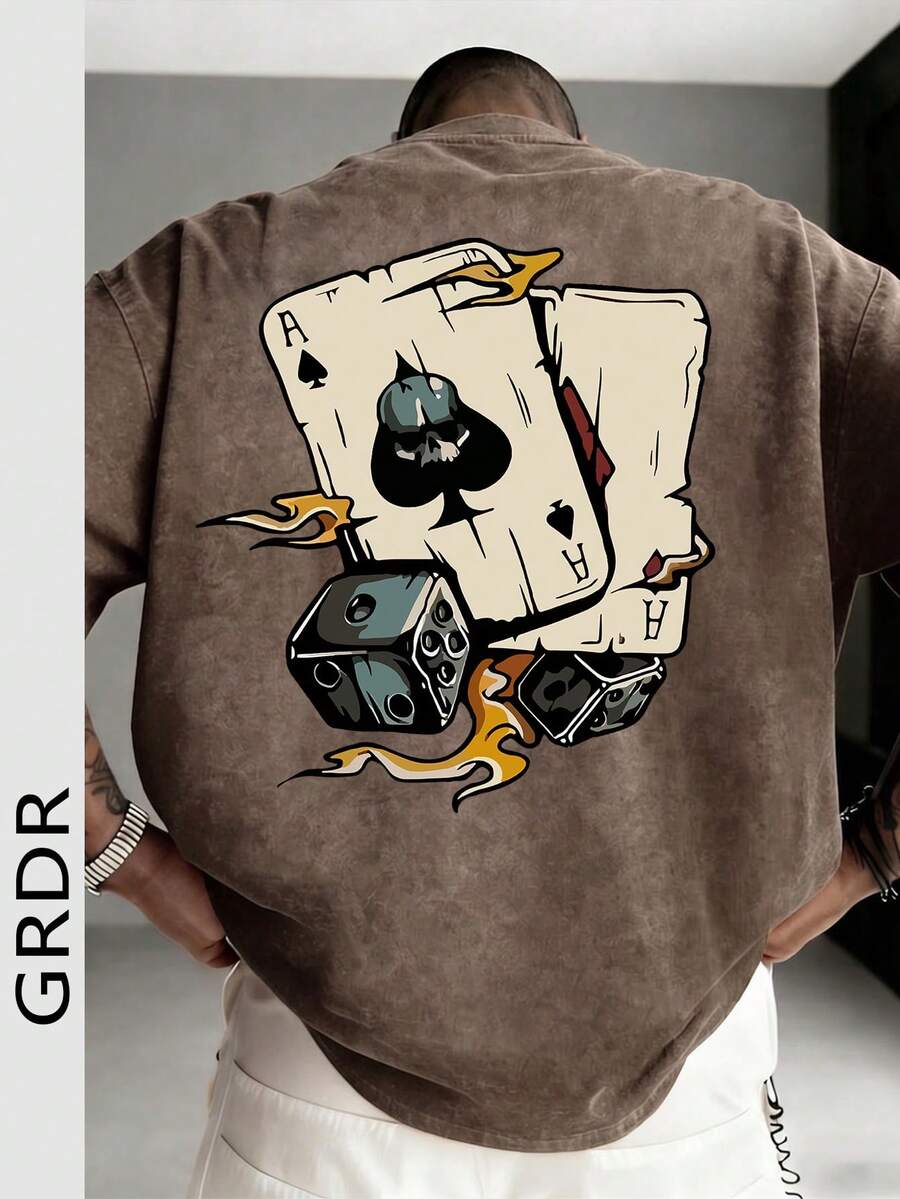 GRDR Men's Fashion Loose Fit Short Sleeve T-Shirt | Exquisite Design | Summer Essential | Easy To Match | Showcase Your Style