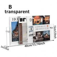 1 chiếc kệ trưng bày đĩa than bằng acrylic treo tường, giá đựng sách gắn tường, thích hợp cho văn phòng, phòng ngủ, phòng khách, phòng học, nhà cửa để sắp xếp đồ đạc. - trong suốt - Xem 6