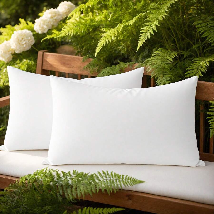 2-Piece White Pillow Core, Lightweight Down Instead Of Polyester Pillow, Sofa Cushion, Bed Pillow (2pc) - White - View 1