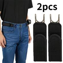 2 buah Sabuk Poliester Elastis Tanpa Gesper Tak Terlihat, Sabuk Kait Logam Taktis, Desain Tak Terlihat yang Nyaman dan Dapat Diatur, Tanpa Gesper, Tidak Menekan Pinggang, Cocok untuk Perjalanan Sehari-hari, Pengikat Pinggang, Aksesori Taktis Luar Ruangan Pria - Sabuk portabel - View 4