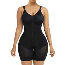 ZZL  Colombianas Shapewear For Women Tummy Control Butt Lifter Shaper With Zipper Crotch Detachable Shoulder Strap Summervibes - màu đen - Xem 6