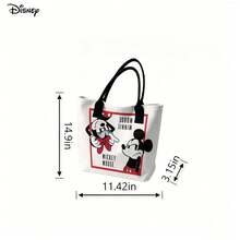 Túi xách tay và đeo vai đựng laptop hình chuột Mickey và Minnie của Disney, túi đeo vai in hình cặp đôi phong cách retro, thích hợp sử dụng hàng ngày. - màu đen - Xem 6