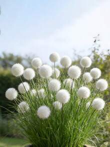 9 pièces Têtes de fleurs/3 pièces Tiges Plante en herbe artificielle haute, plante verte artificielle en plastique durable et réaliste pour la Saint-Valentin, la Fête des Mères, la Saint-Patrick, décoration d'intérieur et d'extérieur, de bureau et de fête, sans entretien - Multicolore - Voir 10