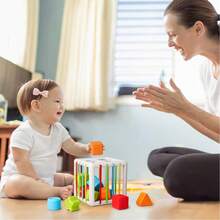 10pcs Montessori Sensory Toys For Toddlers 1+ Years Old, Shape Sorting Blocks, Learning Toys To Promote Fine Motor Skills Development, Suitable For Boys And Girls, Age 18+ Months - Multicolor - View 6