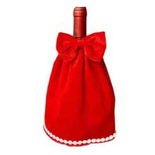 Valentine's Day Bottle Covers Decoration:  Wine Bottle Dress For Santa Theme Xmas New Year Dining Table Decor And Party Gift - -Màu đỏ- - Xem 8