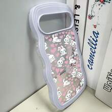 苹果かわいい薰衣草紫スマホケース粉色ウェーブ形状耐衝撃ミニマリストくすみカラーおしゃれ - 远峰蓝 - チェックする 4