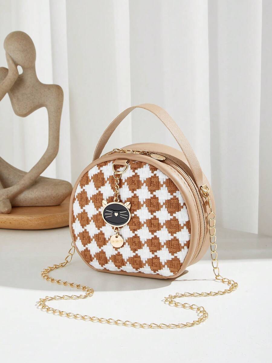 2024 New Floral Pattern Handbag, Versatile Small Shoulder Crossbody Bag For Women, Unique Design - Rust - View 1