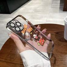 スマホケース TPUケース メッキ加工 レンズ保護カバー付き クリアデザイン 高透過 シンプルおしゃれ 柔らかTPU 全面保護 耐衝撃 傷防止 カメラレンズ保護 レンズ全体保護 17pro Max/17pro/17/11/12/13/14/15/15Pro/15PluS/15Pro Max/16/16Pro/16PluS/16Pro Max/MIN/X/XR 対応対応 インスタ映え 大人上品 プレゼント - 黑色 - チェックする 6