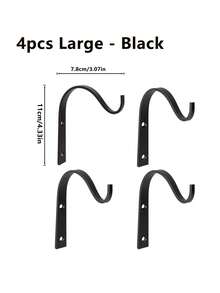 4/8pcs Iron Wall Hooks, Suitable For Hanging Plants, Baskets, Wind Chimes, Gardening Baskets, Lanterns And Clothes, Suitable For Country Style Decor. Multi-Functional Hooks Can Be Used To Hang Plants, Lanterns, Bird Feeders, Wind Chimes And Other Home Decor, Gardening Items, Easter Decorations, Etc. - Hook Up - View 22