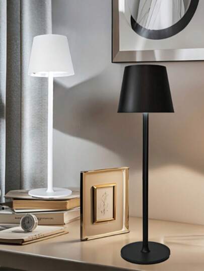 1 đèn bàn sạc điện, đèn LED, đèn không dây dùng pin, đèn phòng tắm, đèn nhà vệ sinh, 3 màu có thể điều chỉnh độ sáng, thích hợp cho phòng ăn, sân hiên, phòng ngủ, quán bar, phòng học, văn phòng, món quà lý tưởng cho ngày Valentine.