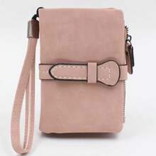 MIYIN Fashion Minimalist Hasp Women's Wallet Quilted Detail Small Wallet With Multiple Card Slots ID Window Modern Business Zipper Coin Purse Large Capacity Bifold Business Casual Women Wallet Purse Wallet Wristlet Wallet Gifts Women/ Girl /Ladies/ Friends/ Student, Birthday Gifts Teacher Gifts Anniversary - 彩色 - 查看 24