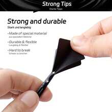 3pcs/Pack Integrated Universal Threaded Dart Flights, Made Of High-Toughness Thickened Black Plastic, Durable And Impact-Resistant, Long-Lasting And Deformation-Resistant - Multicolor - View 4