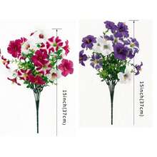 Summer Artificial Morning Glory, Realistic Fake Flower Bouquet, Suitable For Home Decor, Outdoor Garden, Office Decoration, UV-Resistant, Never Withers, Maintenance-Free Artificial Flowers - Multicolor - View 7