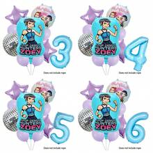 Blue Balloon Girl Music Disco Cool Girl Children's Birthday Party Decorations Balloon Number Balloon Set, Baby Christening Party Supplies, Gift Toys - Balloon Set - View 2