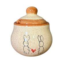 Ceramic Sugar Bowl 250g For Kitchen, Decorated, Hand-Painted - Rust Brown - View 8