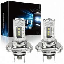 2个80W H4摩托车大灯远近光灯泡，6000K 1500流明 LED白光 - WHITE - 查看 8