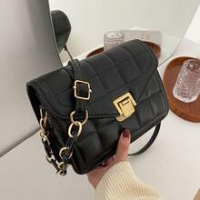 2026 Spring Solid Color Rhombus Chain Small Square Bag, Fashion Crossbody Shoulder Bag, Shoulder Bag, Rhombus Chain Small Square Bag For Women - Multicolor - View 9