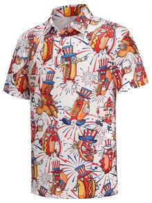 Trendsetter Men's Vibrant Usa Hot Dog B0f4hy1wsq Lightweight Polo Shirt Retro Cool Summer For Outdoor Sports Casual - Black - View 1
