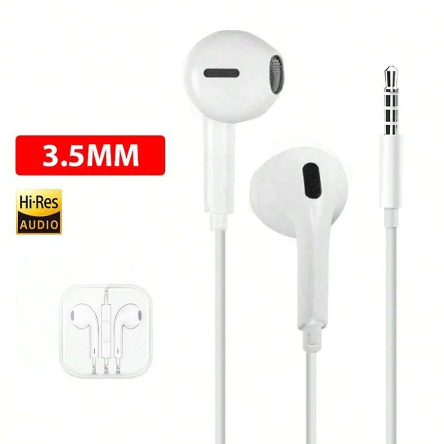 3.5mm Wired Headphones With Volume Control & Noise Cancellation – Compatible With Android Phones, Tablets & Laptops – Electrolytic Condenser Microphone For Crystal-Clear Calls – Semi-Open Design For Gaming & Karaoke - 3.5mm - View 1