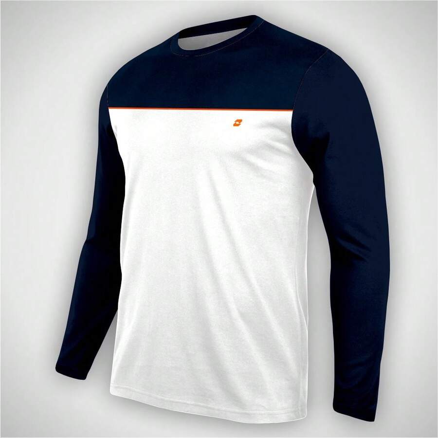 Men's Regular Length T-Shirt In Polyester With A Boat Neck And Color Block Print. - Ping Pong - View 1