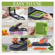 16 In 1 Vegetable Chopper Salad Fruit Mandolin Slicer Food Dicer Cutter Peeler - CZP123 - 查看 4