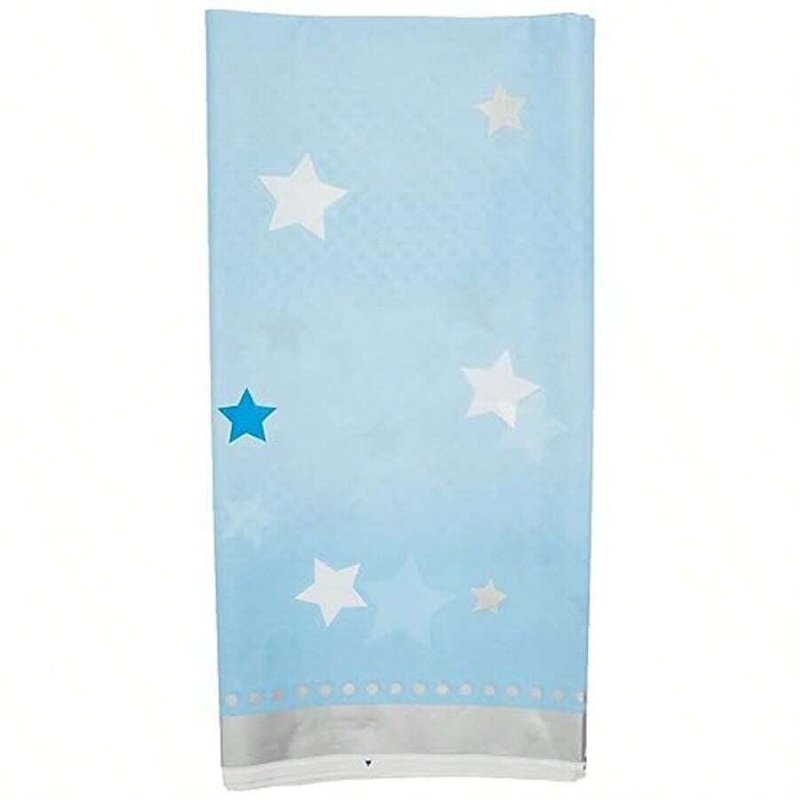 Plastic Tablecover For Dining Tables Blue Durable And Waterproof 54 X 102 Ideal For Parties And Daily Use - -藍色的- - 查看 1