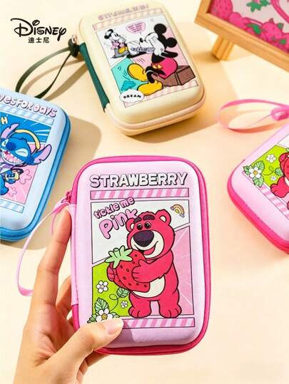 Disney Monedero de pana multifuncional y creativo, billetera portátil, esencial de moda diaria, regalo elegante adecuado para vacaciones, fiestas, bodas, bolsa de regalo multifuncional minimalista, bolsa de almacenamiento de cables y USB de colores, organizador de accesorios electrónicos de lienzo con cremallera con estampado de "cargador", bolsa de porche, bolsa de maquillaje para regalo de Navidad adecuada para viajes y uso doméstico