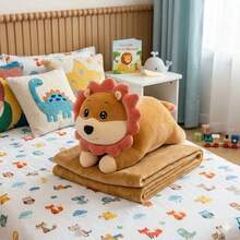 Leon Peluche  2 En 1 Con Manta Cobija Ultra Suave Microfibra - Multicolor - Ver 7
