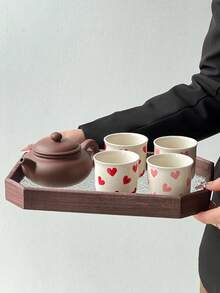 1个/2个/4个/6个装 小号心形浓缩咖啡杯，简约创意小爱心陶瓷咖啡杯，阿拉伯浓缩咖啡杯，招待客人/朋友的茶杯，日常下午茶/咖啡杯，可机洗，可重复使用 - 彩色 - 查看 8