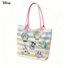 Túi xách tay và đeo vai đựng laptop hình chuột Mickey và những người bạn của Disney, túi đeo vai in hình sọc dễ thương với các nhân vật hoạt hình, thích hợp sử dụng hàng ngày. - màu đen - Xem 4