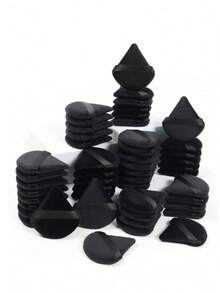 50/20/10/1pc Reusable Multi-Functional Triangle Makeup Sponge Applicator, Suitable For Liquid Foundation, Concealer, BB Cream, Sunscreen, Cushion Foundation, Blush Etc., Can Perfectly Replace Your Makeup Brushes, Hands-Free, Essential For Travel And Home Use - Black - View 10