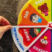 Emotional Wheel Chart, Soft Plush Spinning Wheel, Educational Learning Tool, Social-Emotional Learning, Portable Interactive Busy Board - Multicolor - View 7
