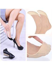 6 đôi tất nữ cổ siêu thấp, không lộ cổ, tất lót nửa gót chống trượt, tất đệm lót phần gót chân và ngón chân cho giày cao gót và giày công sở. - Nhiều màu - Xem 5