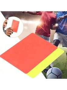 1 pieza Tarjeta roja/amarilla de fútbol Libreta de árbitro con estuche de cuero, herramienta de árbitro con lápiz para registrar las penalizaciones - Negro - Ver 5