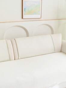 1 chiếc đệm sofa hình hạt đậu mát mẻ, chống bẩn, đa năng, dùng được quanh năm, kiểu dáng đơn giản và hiện đại, chống trầy xước và chống trơn trượt cho mèo, có thể dùng cho sofa hình chữ L và sofa 1/2/3/4 chỗ ngồi (Bán lẻ từng chiếc) - Màu be - Xem 5