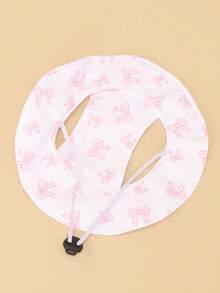 Light Pink Polyester Bow Sun Hat, Ear-Exposed Design, Excellent Sun Protection. Dog Hat, Pet Essential, Suitable For Small Dogs For Year-Round Outdoor Wear. - Multicolor - View 6
