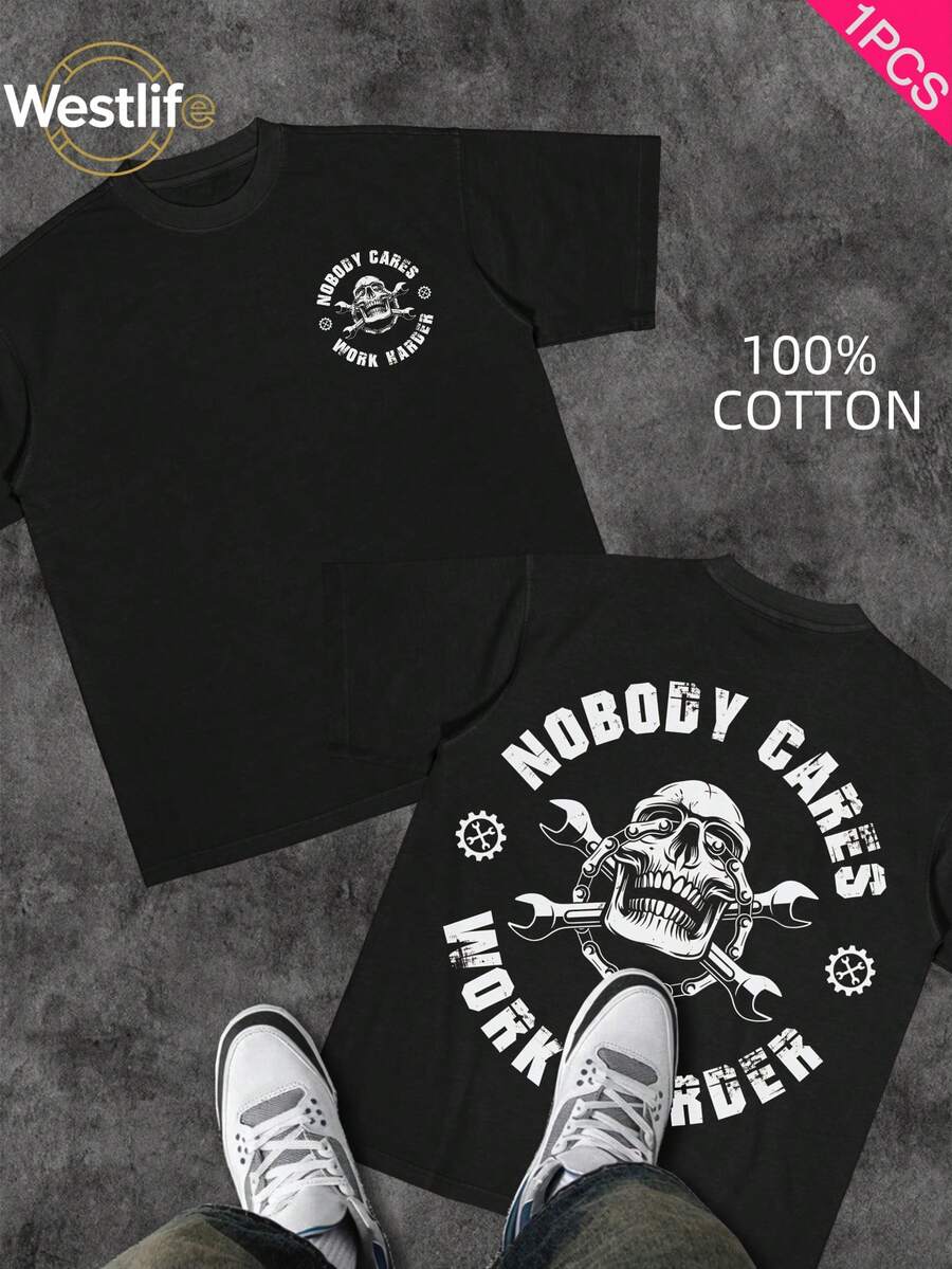 Men's Graphic T-Shirt Dirty Hands Clean ❤️Money Daily Wear 100% Cotton Unisex Gift Idea For Him Her  Streetwear Fashion Top - 黑色5 - 查看 1