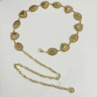 Cadena de cintura metálica con empalme, estilo europeo y americano, retro y de moda, textura versátil como decoración de vestido LR1839